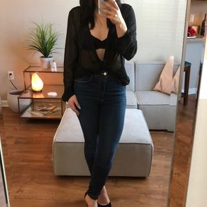 DKNY Sheer Blouse